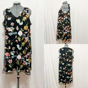Beige by eci Black Floral Dress